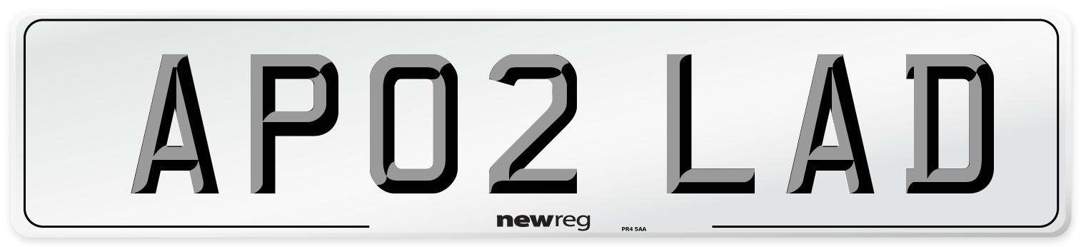 AP02 LAD Number Plate from New Reg